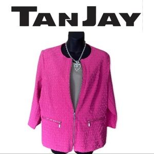 TAN JAY PETITE JACKET SIZE 10P - BLAZER - PINK - BRAND NEW - TEXTURED MATERIAL